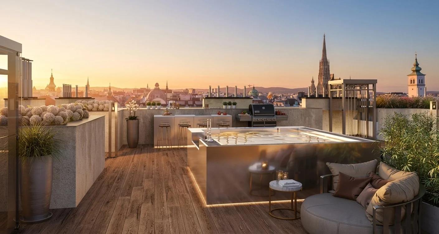 Dachterrasse Morgenstimmung